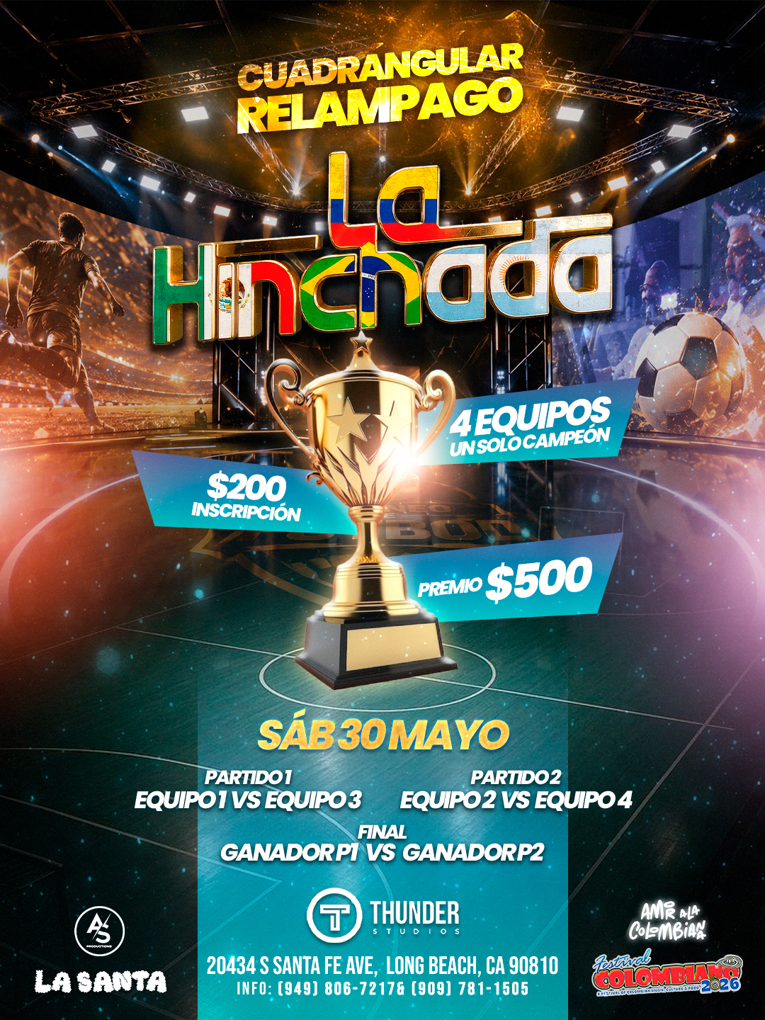 Cuadrangular Relámpago futsal tournament · May 30